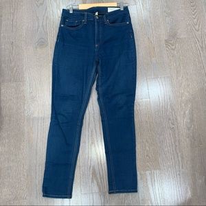 rag & bone High-Rise Skinny Jeans in Dark Indigo